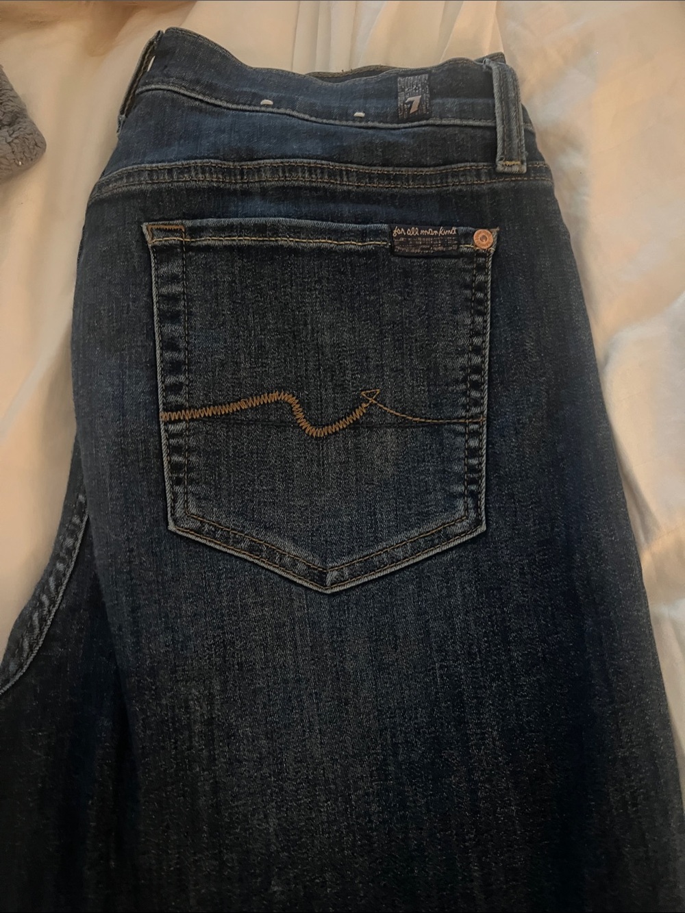 7 For All Mankind Dark Indigo Bootcut Jeans